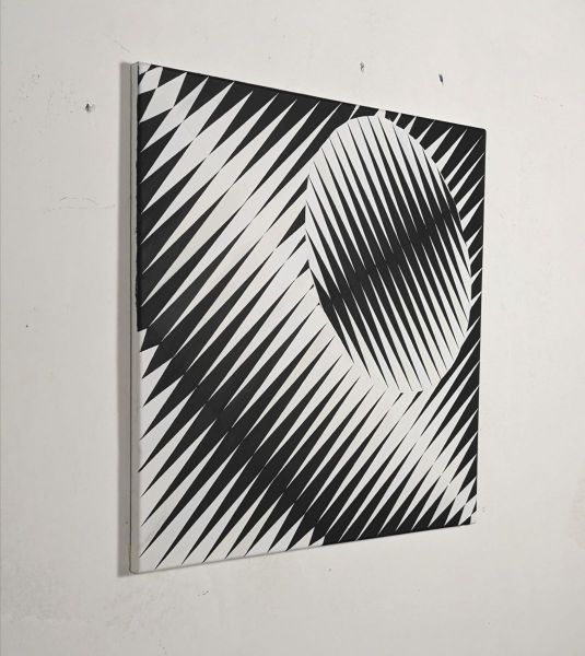 painting-Eder-diagonal-oval-black and white